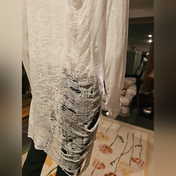 RARE ONE OF A KIND GO COUTURE LONG SLEEVE SHERIFF COUNTY SHIRT WITH DISTRESSING - Picture 6 of 10